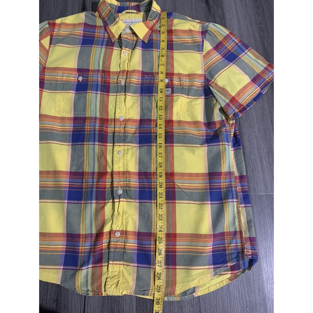 Denim & Supply Ralph Lauren Men's Multicolor Plaid Short Sleeve Shirt Size XL - Picture 4 of 7